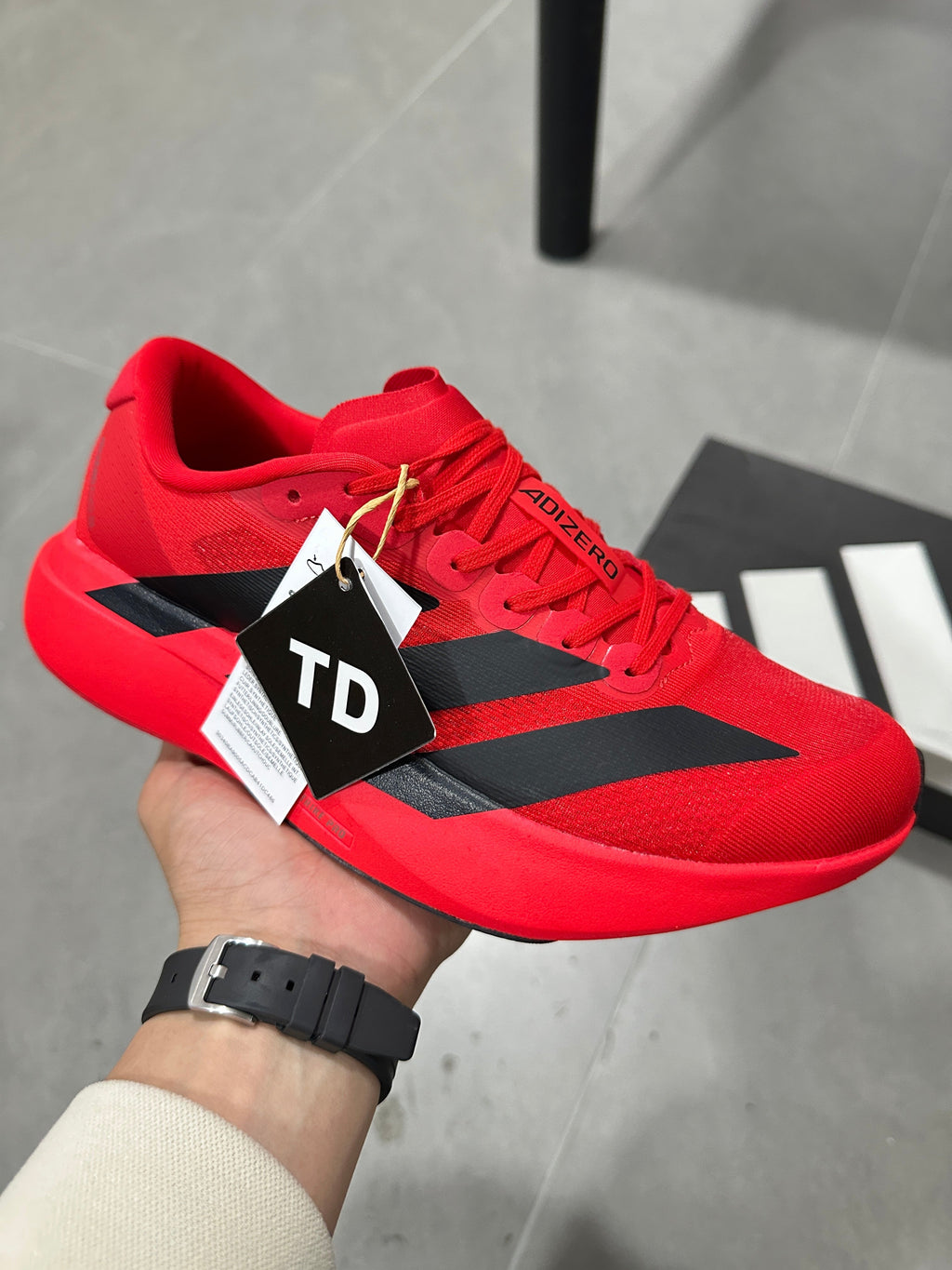 adidas Adizero Running Shoes in Red JS4492 - product image from the listing.