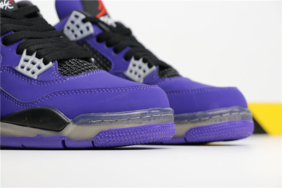 Jordan 4 Retro Sneakers in Purple Suede 308497-406 - product image from the listing.