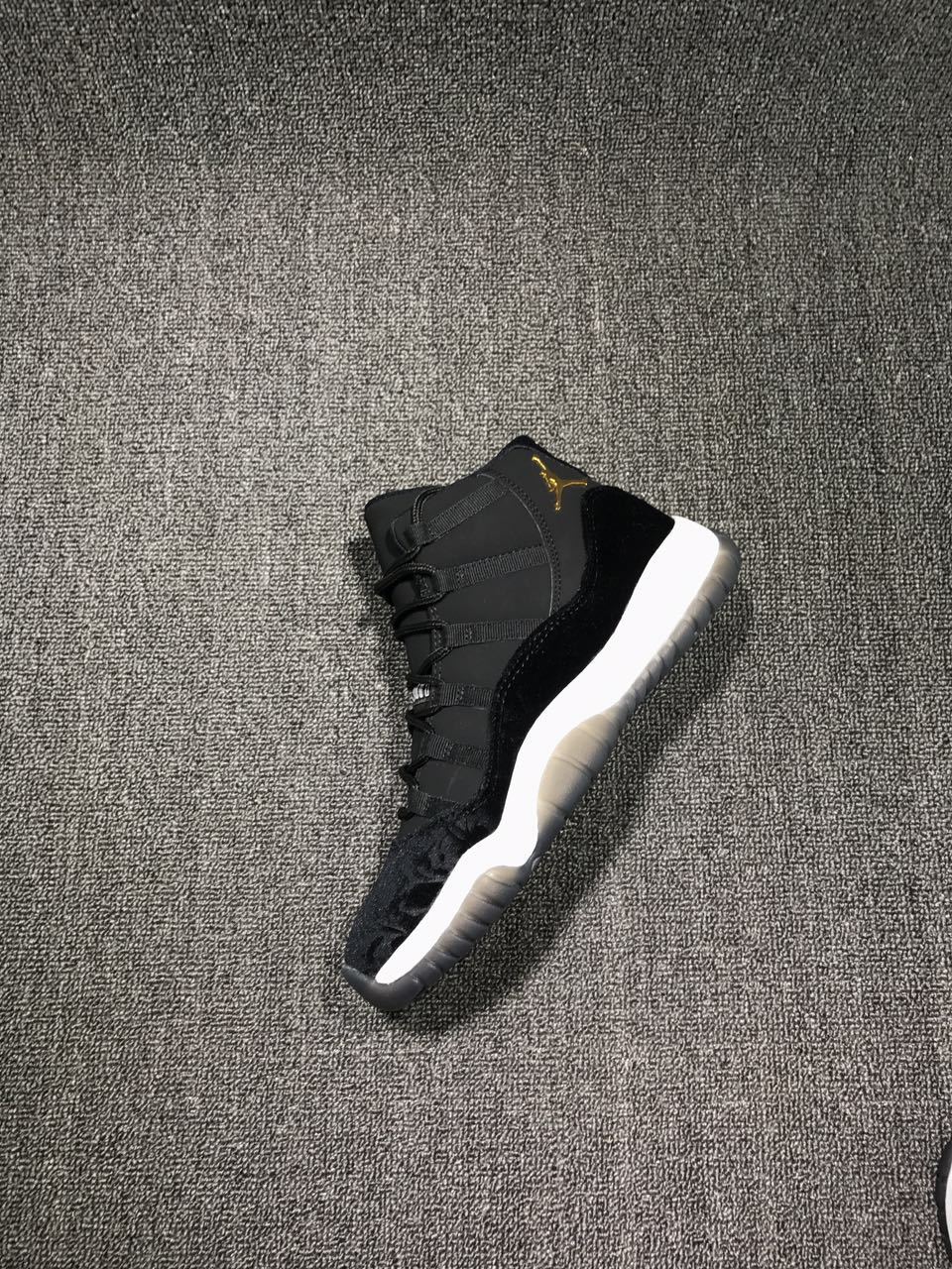 Jordan 11 Black Velvet High-Cut Sneakers - product image from the listing.