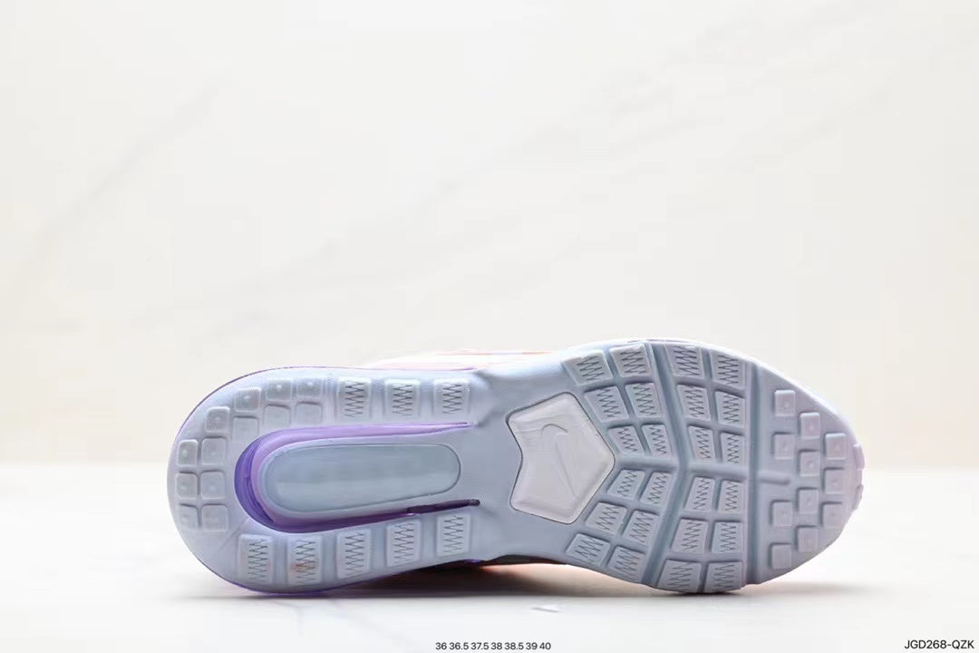 Nike Air Max 270 React Sneakers in Pink Orange Purple - product image from the listing.