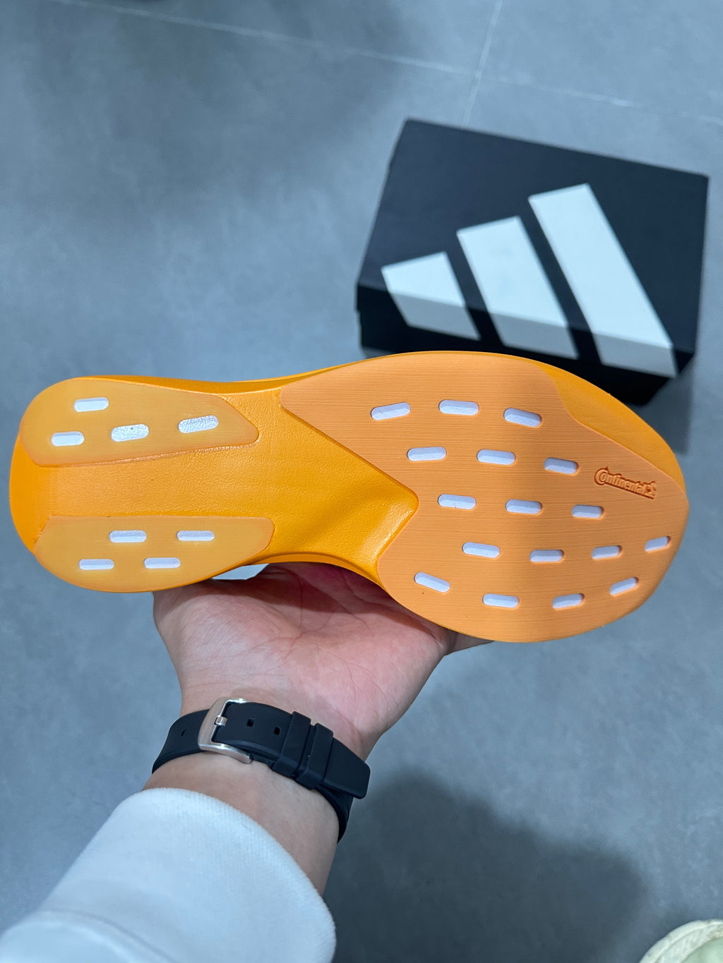 adidas Adizero Lightstrike Pro Running Shoes in Gold Pink - product image from the listing.