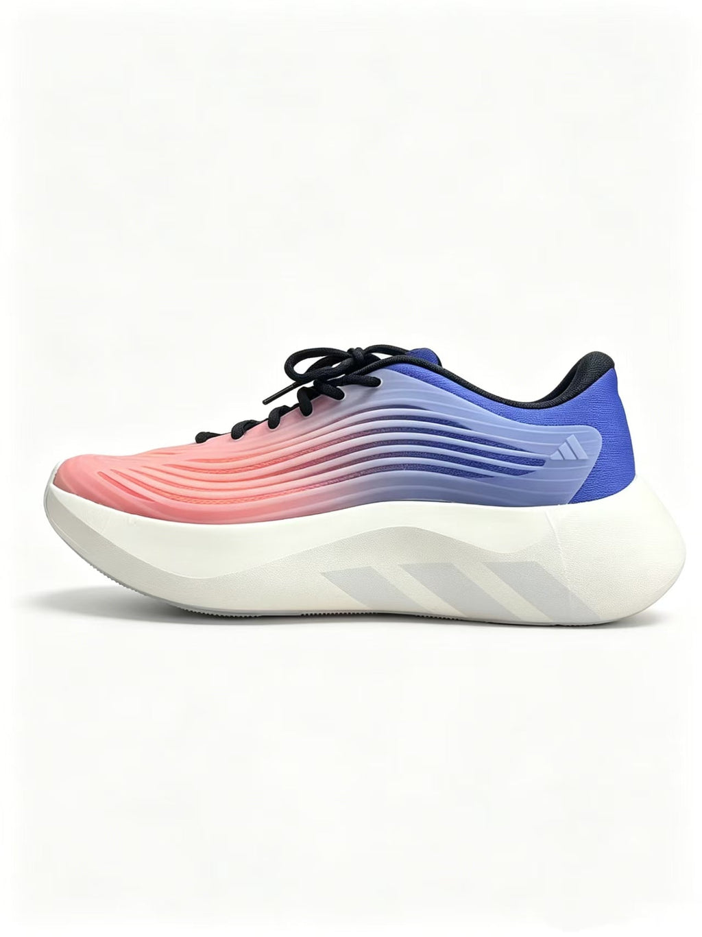 Pink and Blue Sneakers for Running with Black Laces - product image from the listing.
