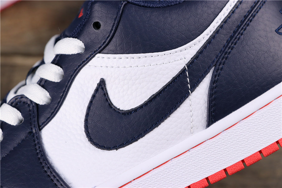 Midnight Navy White 553558-481 Sneakers - Air Jordan 1 Low - product image from the listing.