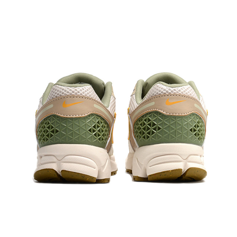 Cream and Olive Nike Air Zoom Vomero 5 Running Shoes - product image from the listing.