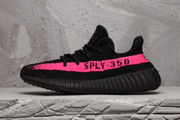 Yeezy Boost 350 V2 Sneakers in Black Pink - product image from the listing.