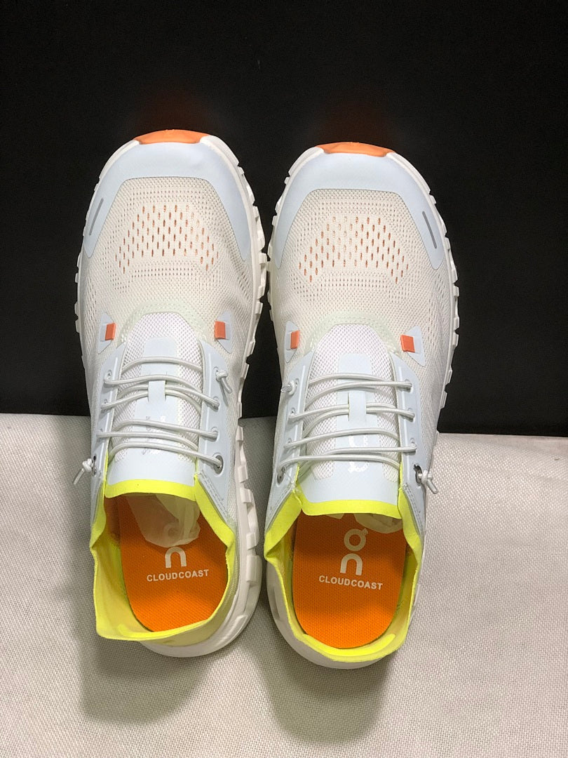 On Cloud 6 Coast Sneakers in Ivory, in Yellow and Orange - product image from the listing.