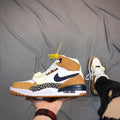 Jordan Legacy 312 High-Top Basketball Shoes, in White Tan Navy - product image from the listing.
