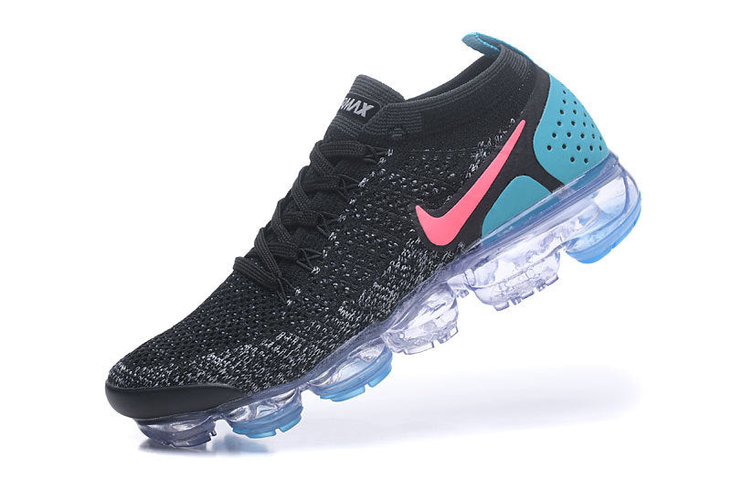 Nike Air VaporMax Flyknit 2 Sneakers in Black Turquoise - product image from the listing.