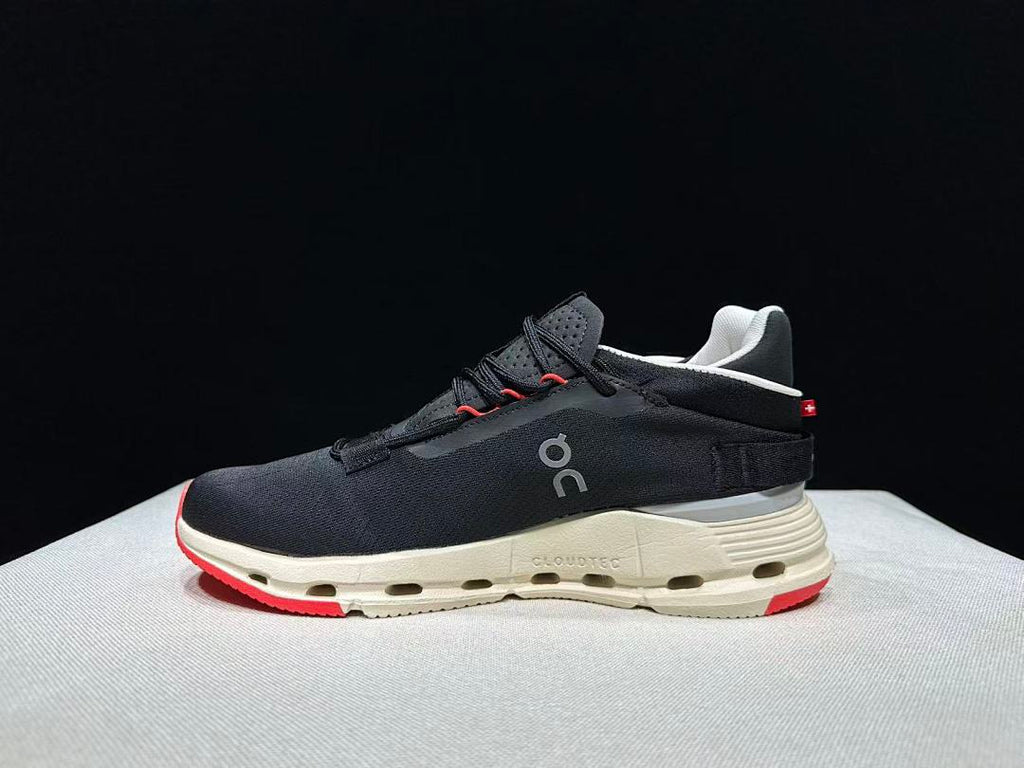 On Cloudnova 2 Sneakers in Black and Red - product image from the listing.