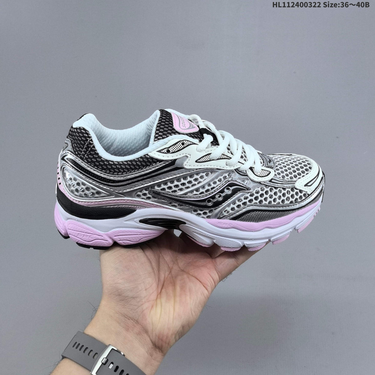 Saucony ProGrid Omni 9 Sneakers in White, in Silver & Pink - product image from the listing.