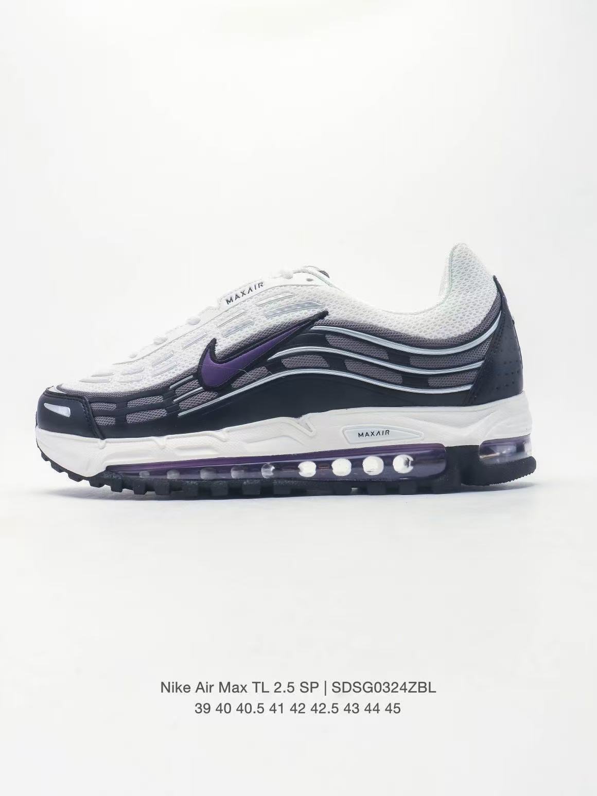 Nike Air Max TL 2.5 SP Sneakers in White Purple SDSG0324ZBL - product image from the listing.