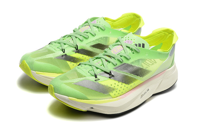 Adidas Adizero Adios Pro 3 Running Shoes, Neon in Green - product image from the listing.
