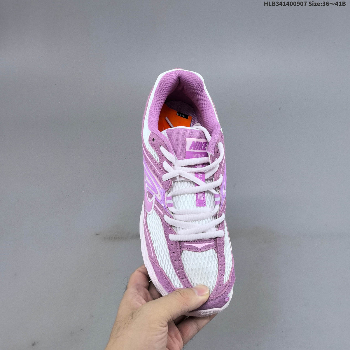 White and Purple Nike Air Max Moto Sneakers - product image from the listing.