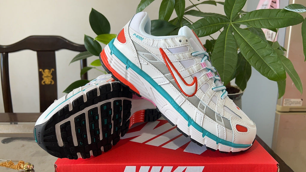 Nike P-6000 Sneakers in White Teal Orange BV1021-105 - product image from the listing.