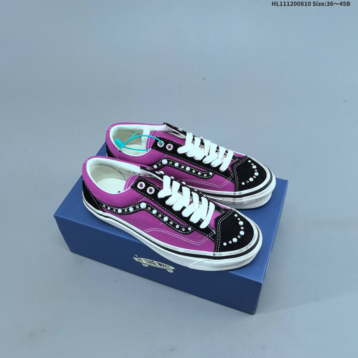 Vans Old Skool Platform Low-Top Sneakers, in Purple and Black - product image from the listing.