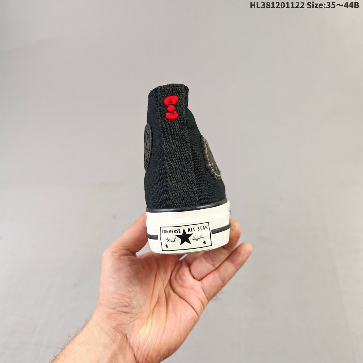 Converse Hello Kitty Black High-Cut Sneakers, HL381201122 - product image from the listing.