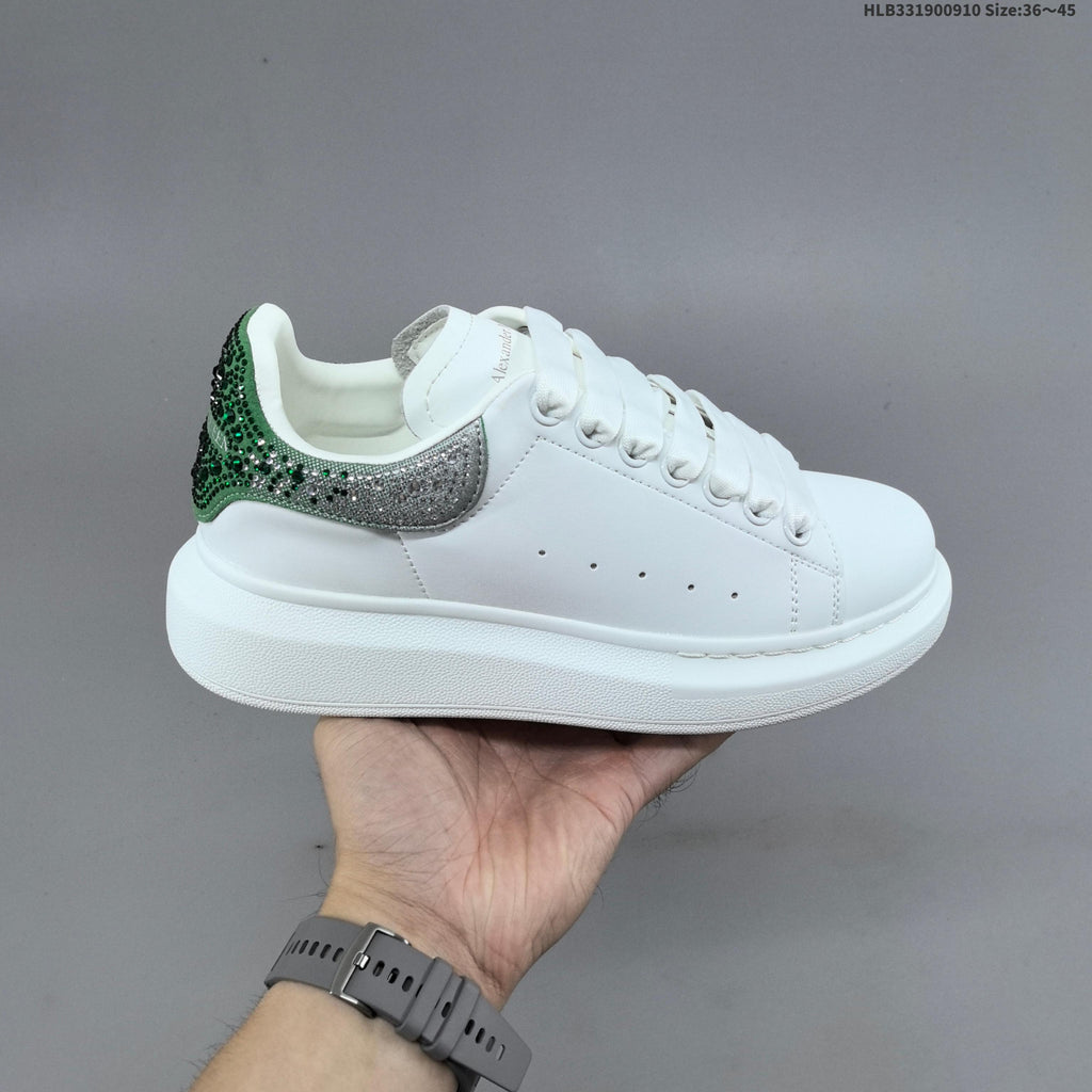 Alexander McQueen Oversized Low-Cut Sneakers with Crystal Heel - product image from the listing.