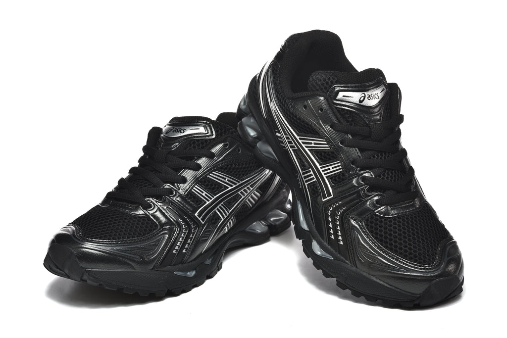 ASICS Gel-Kayano 14 Sneakers in Black and Silver - product image from the listing.