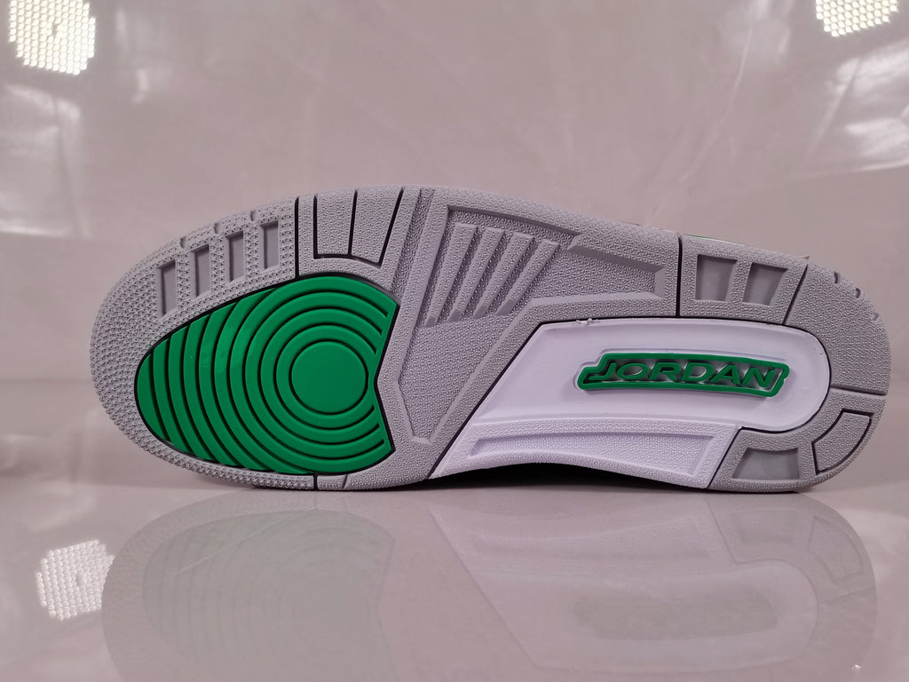 Black Green Elephant Print Sneakers - Jordan 3 - product image from the listing.