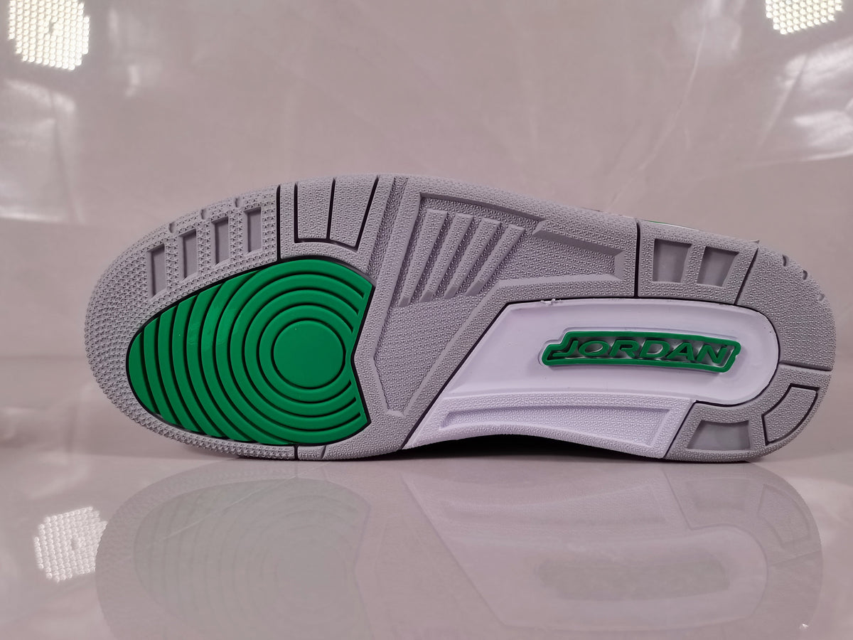 Black Green Elephant Print Sneakers - Jordan 3 - product image from the listing.