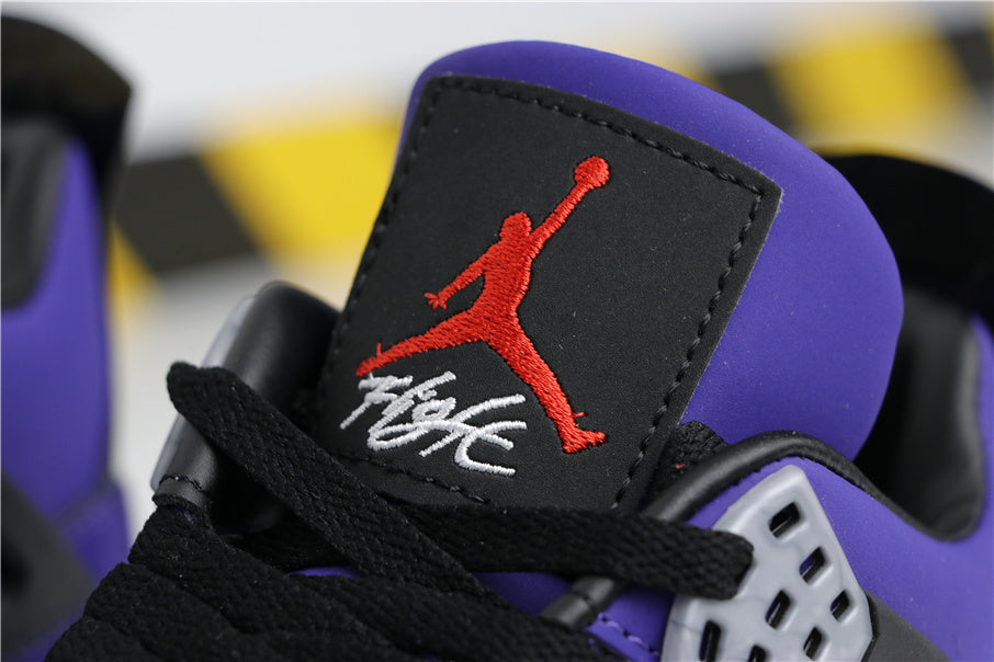 Jordan 4 Retro Sneakers in Purple Suede 308497-406 - product image from the listing.