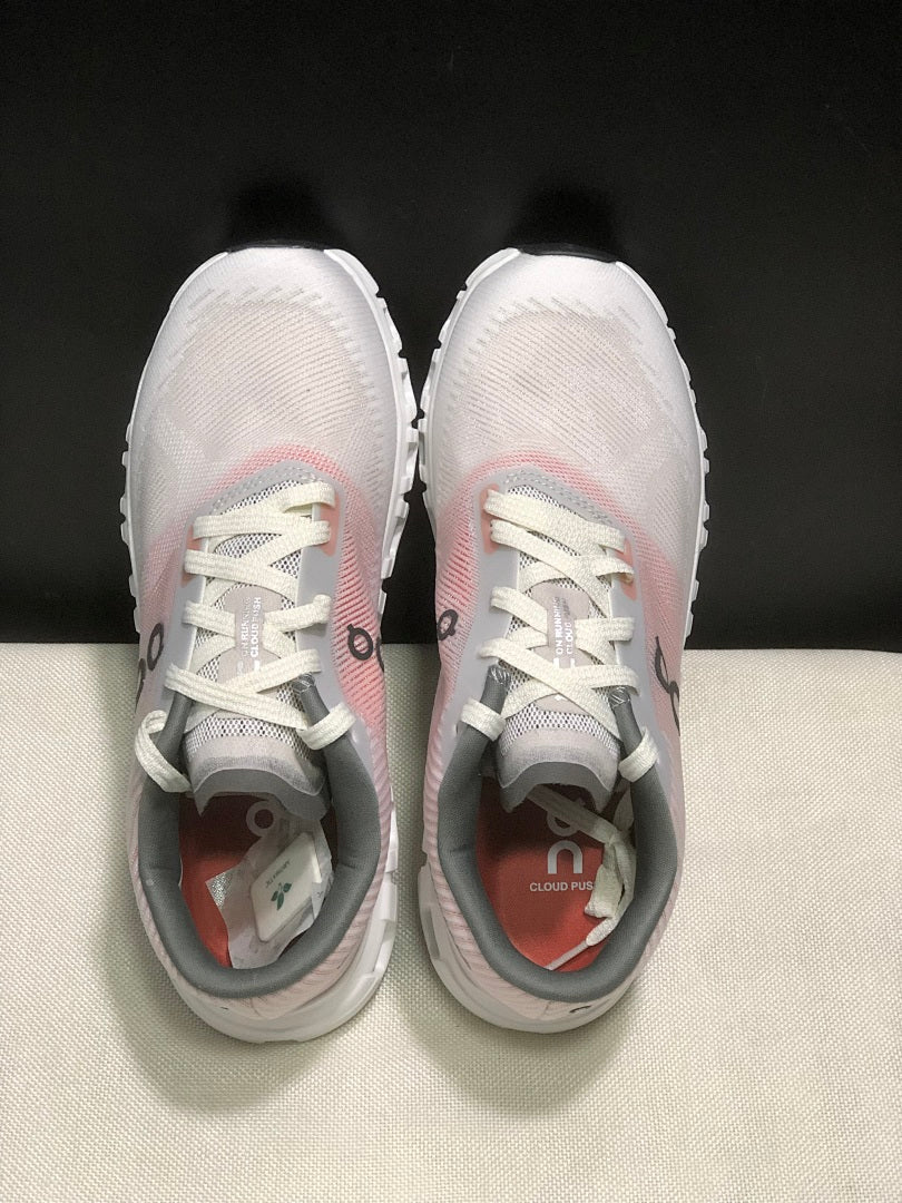 White and Pink On Cloud 6 Push Sneakers - product image from the listing.
