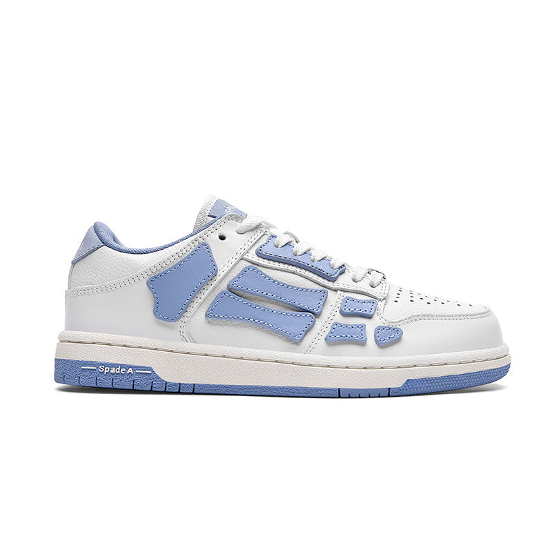 White Low-Top Sneakers in and Light Blue MFS003-113 - product image from the listing.