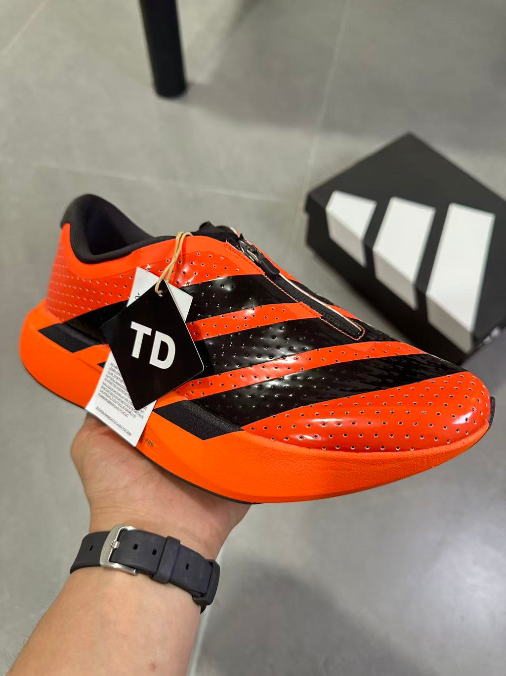 adidas Terrex Agravic Pro Trail Running Shoes in Orange Black - product image from the listing.