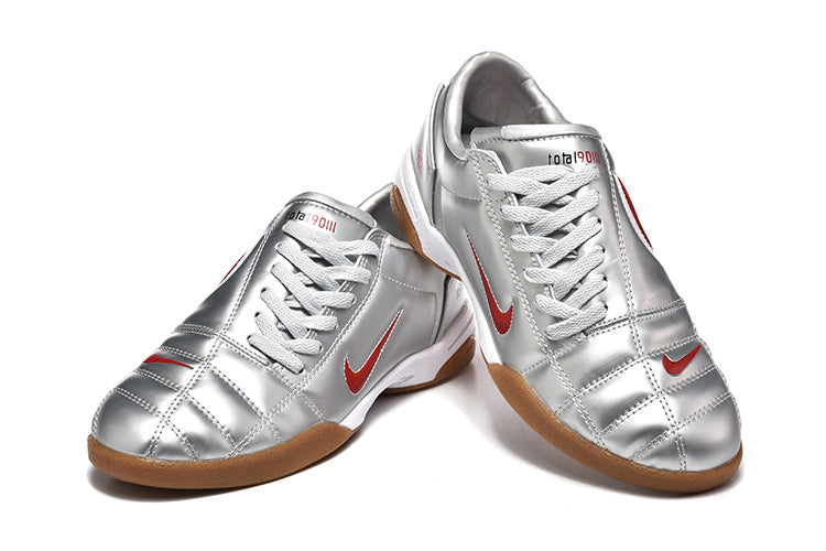 Nike Total 90 Silver Red Indoor Soccer Footwear - product image from the listing.