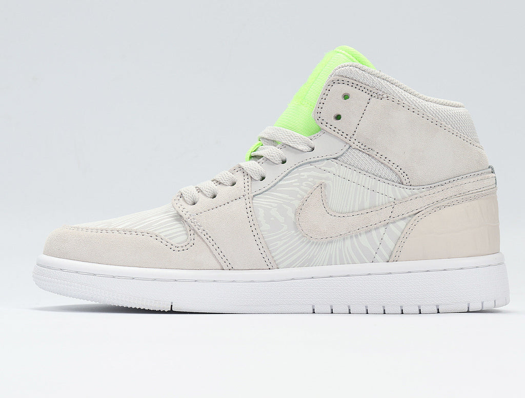 Jordan 1 High FlyEase in Gray and Volt Green CV3018-001 - product image from the listing.