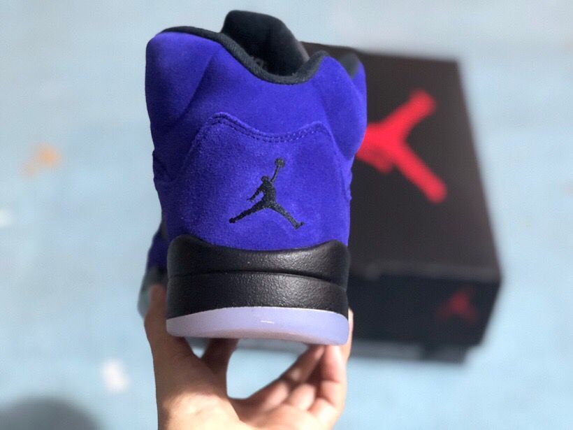 Jordan 5 Retro Sneakers in Purple Black - product image from the listing.