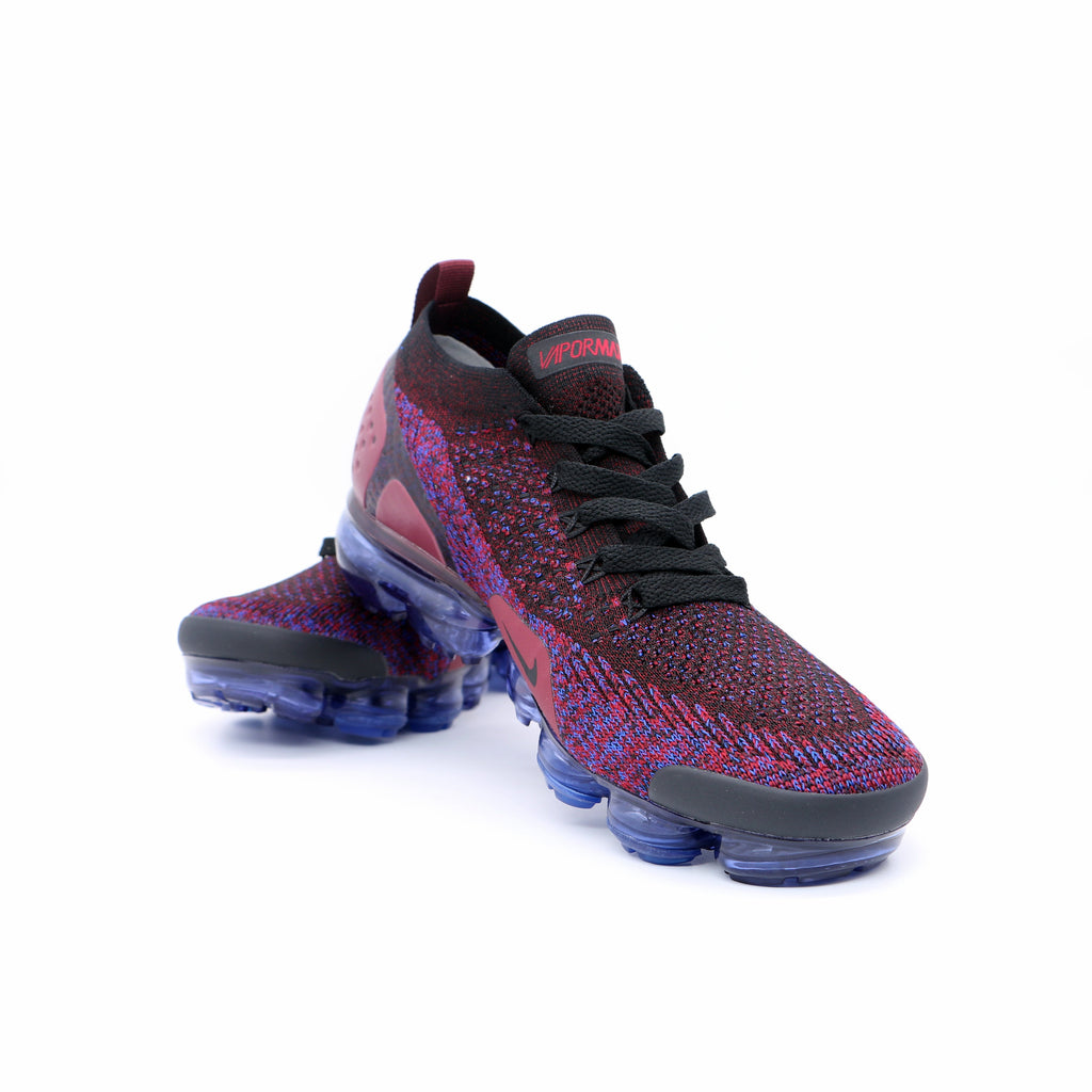 Nike Air VaporMax Flyknit Sneakers in Deep Red Blue 942842-006 - product image from the listing.