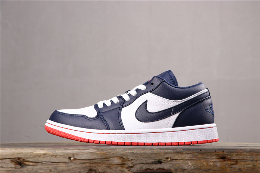 Midnight Navy White 553558-481 Sneakers - Air Jordan 1 Low - product image from the listing.