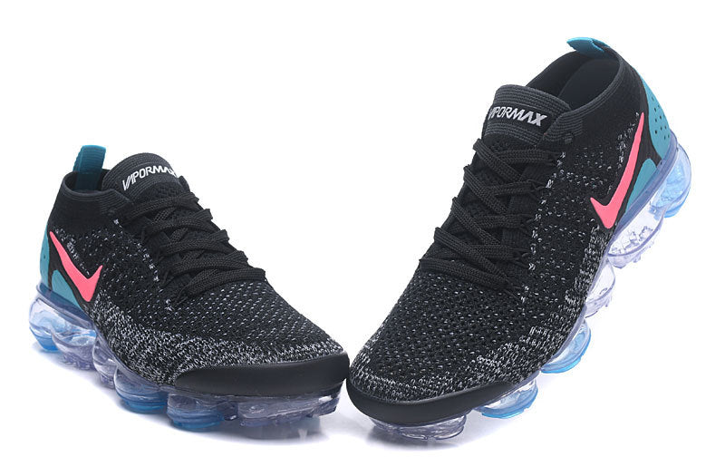 Nike Air VaporMax Flyknit 2 Sneakers in Black Turquoise - product image from the listing.