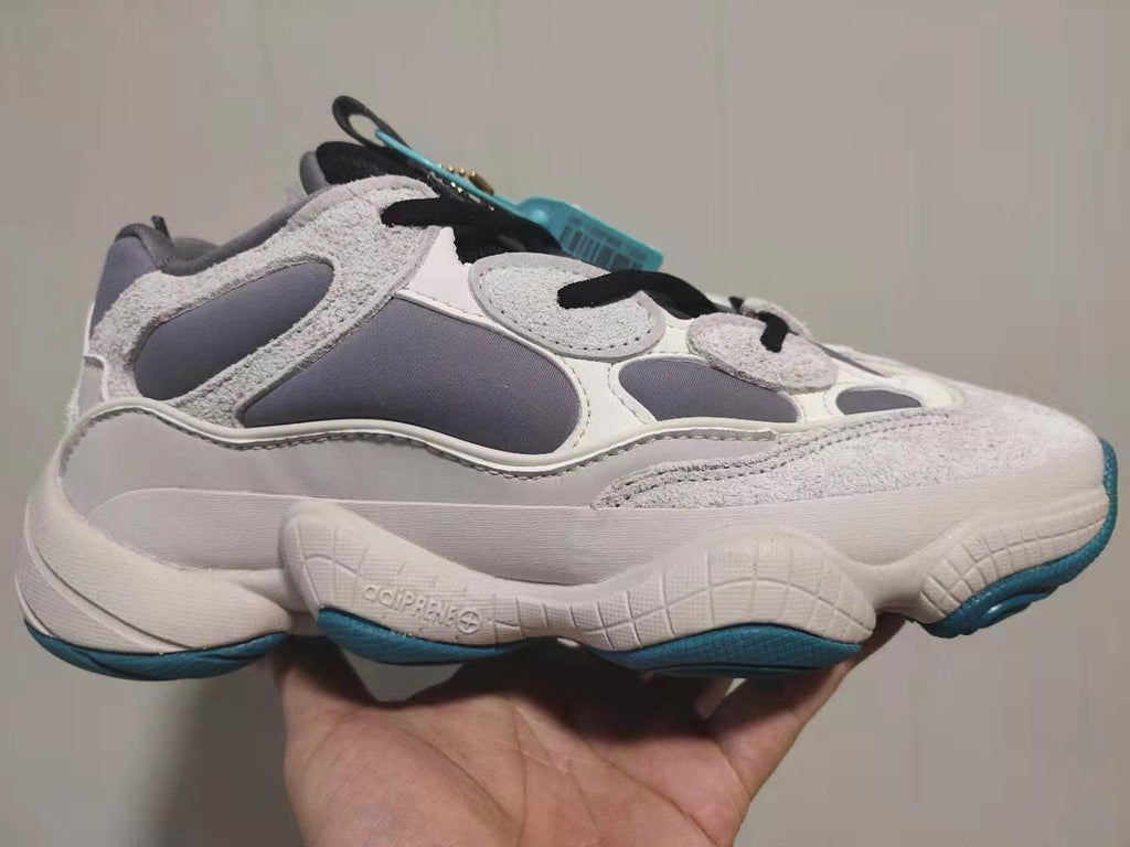 Grey and Turquoise adidas Yeezy 500 FV2238 Sneakers - product image from the listing.