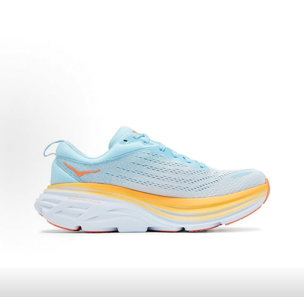 Light Blue HOKA Bondi 8 Running Shoes - product image from the listing.