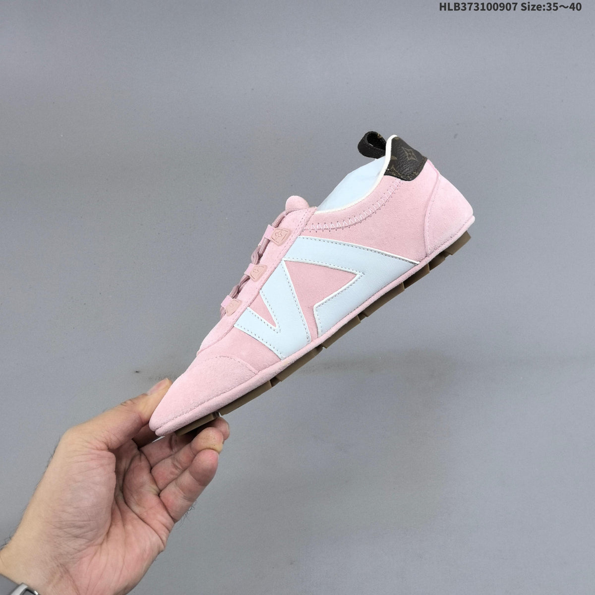 Louis Vuitton Sneakerina Pink Low-Cut Lace-Up Sneakers - product image from the listing.