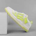 AMIRI Bone Low-Top Sneakers in White and Neon in Green - product image from the listing.