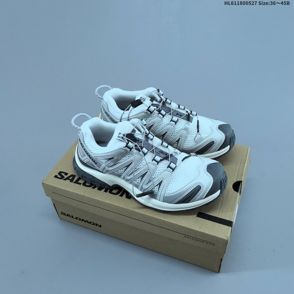 Salomon XA Pro 3D Seasonal Trail Running Shoes in White Grey - product image from the listing.