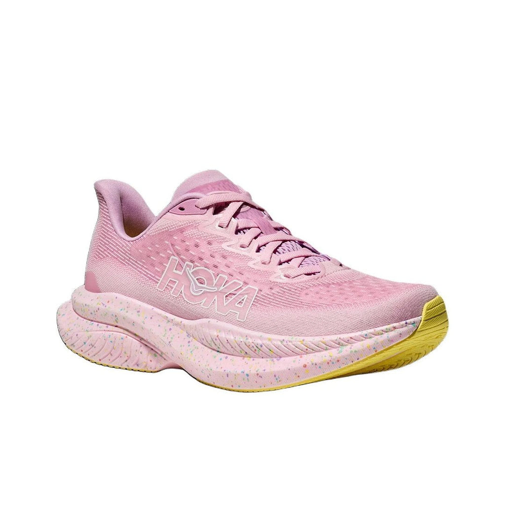 HOKA Pink Shoes for Running with Speckled Midsole - product image from the listing.