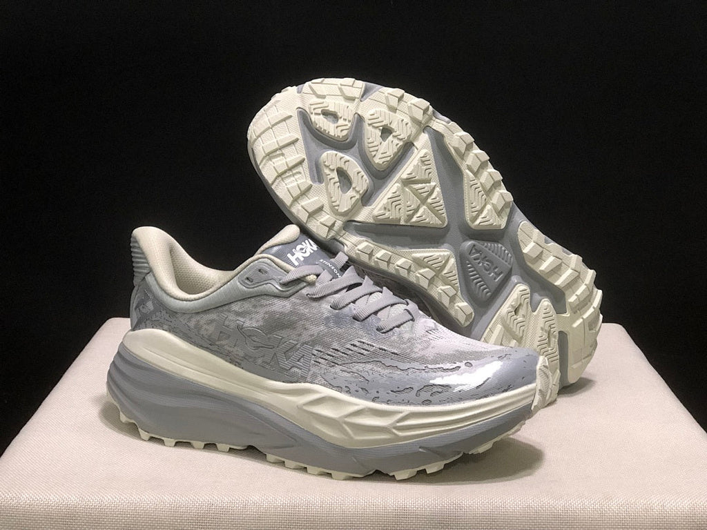 HOKA Stinson 7 Trail Running Shoes, in Gray - product image from the listing.