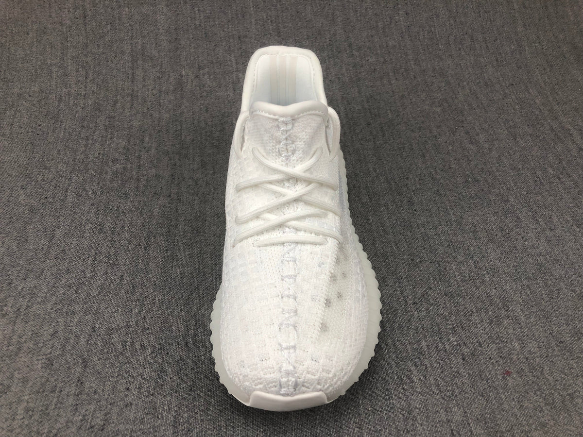 White Yeezy 350 V2 Kids Sneakers - product image from the listing.