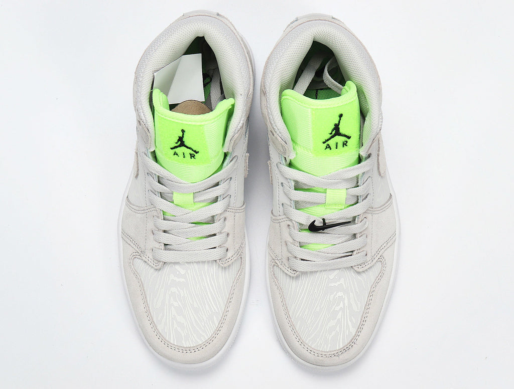 Jordan 1 High FlyEase in Gray and Volt Green CV3018-001 - product image from the listing.