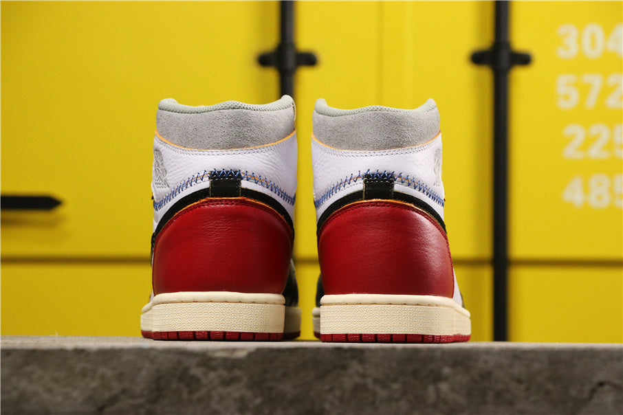 Air Jordan 1 Retro High OG NRG Sneakers White Black Varsity in Red - product image from the listing.