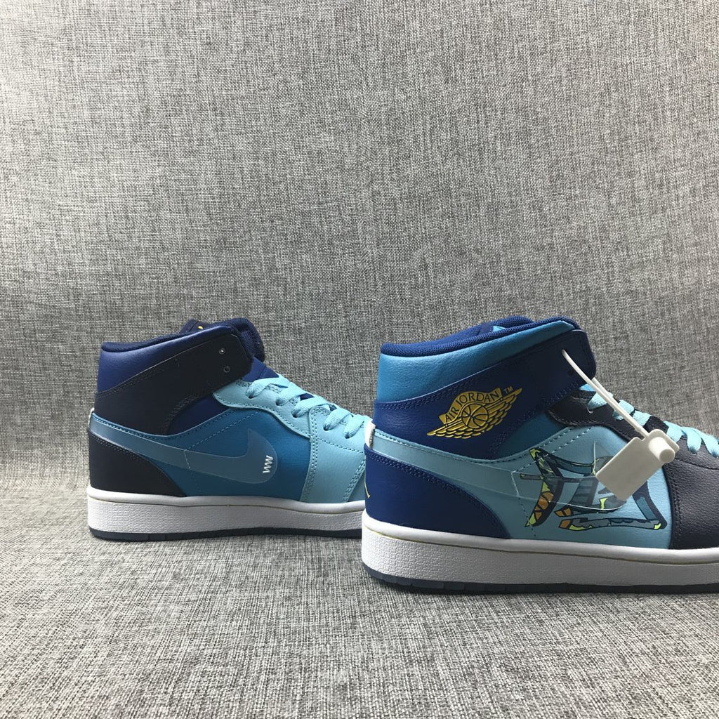Sneakers Blue Cyan - Air Jordan 1 Mid BV7446-400 - product image from the listing.