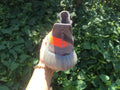 Yeezy 350 V2 Sneakers in Gray and Orange Knit - product image from the listing.