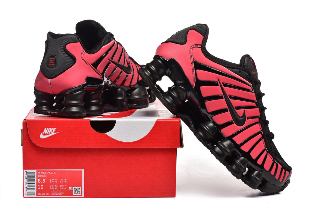 Black and Pink Nike Shox TL Sneakers - product image from the listing.
