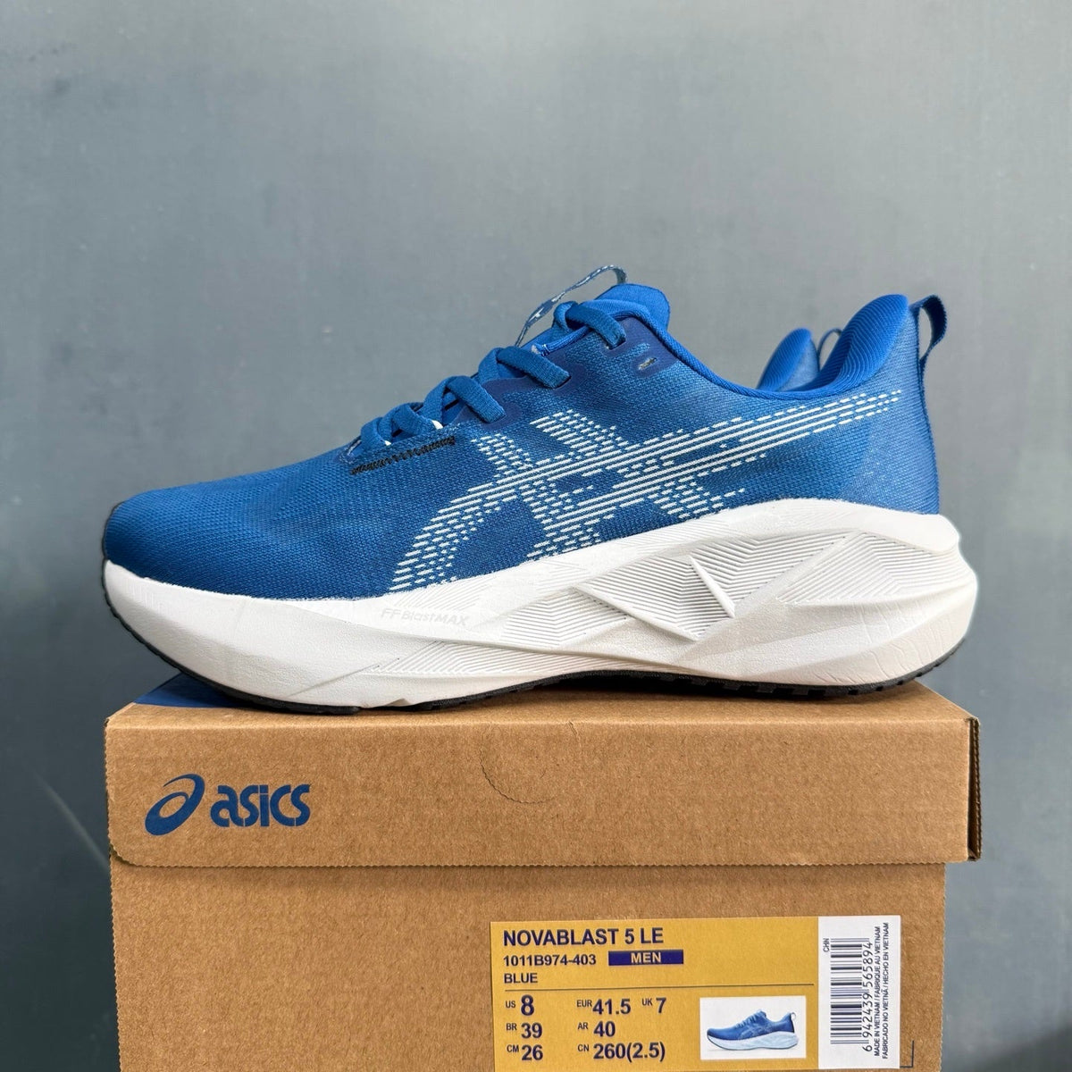 ASICS Novablast 5 LE Running Shoes in Blue 1011B974-403 - product image from the listing.