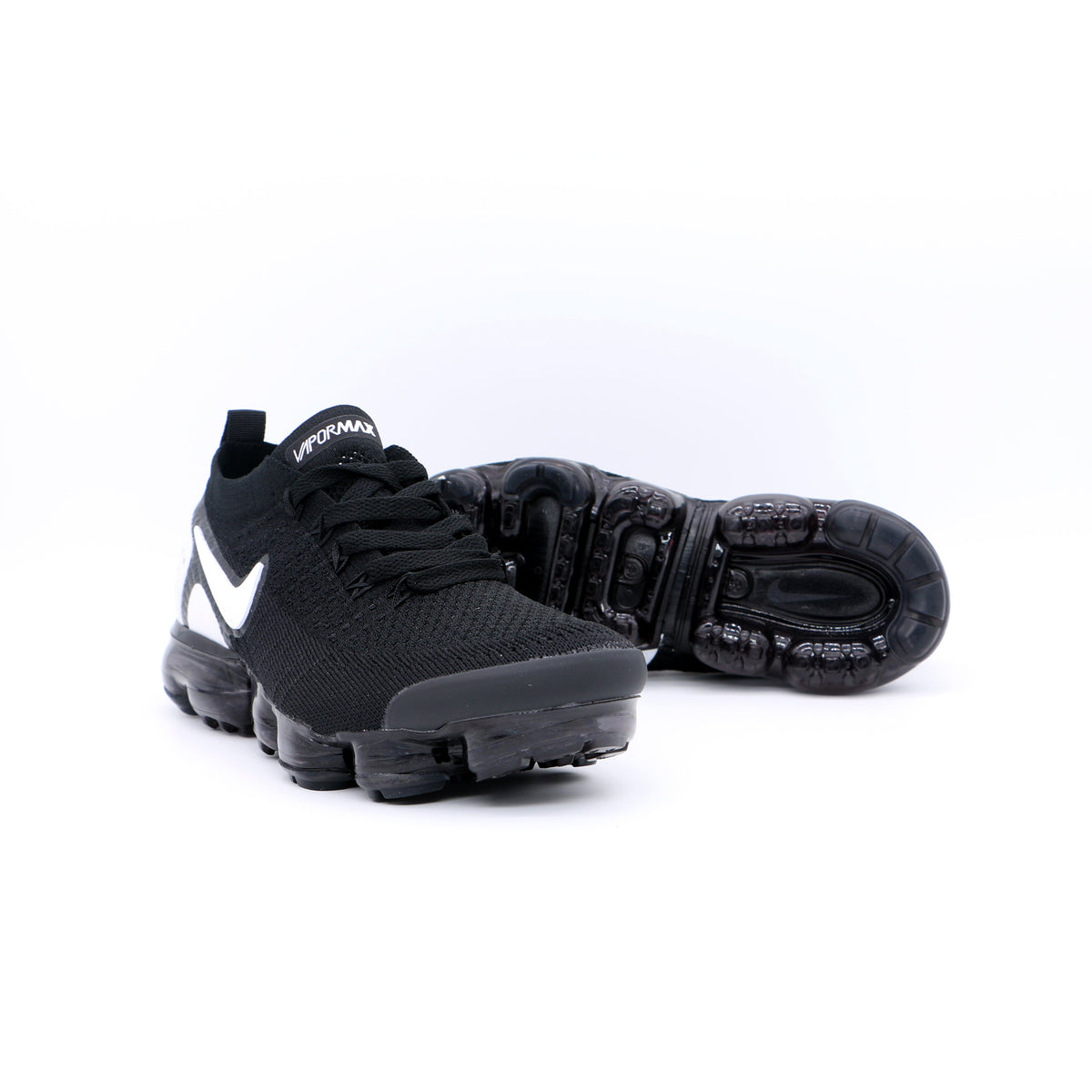 Nike Air VaporMax 2018 Sneakers in Black White Knit 942842-010 - product image from the listing.