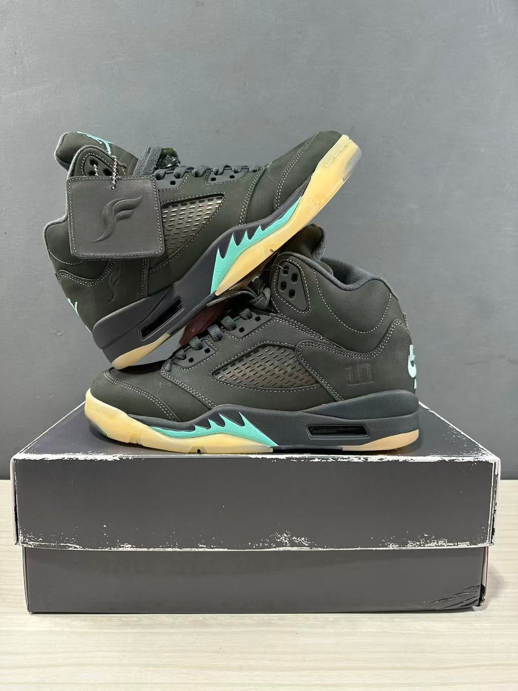 Air Jordan 5 Aqua Black Sneakers IU0734-001 - product image from the listing.